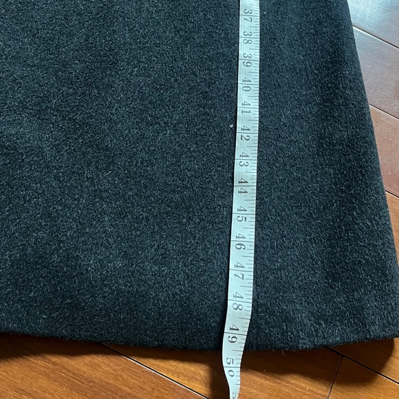 Anne Klein II Vintage Black Merino Wool and Angora Women’s Long Trench Pea Coat - Picture 12 of 12